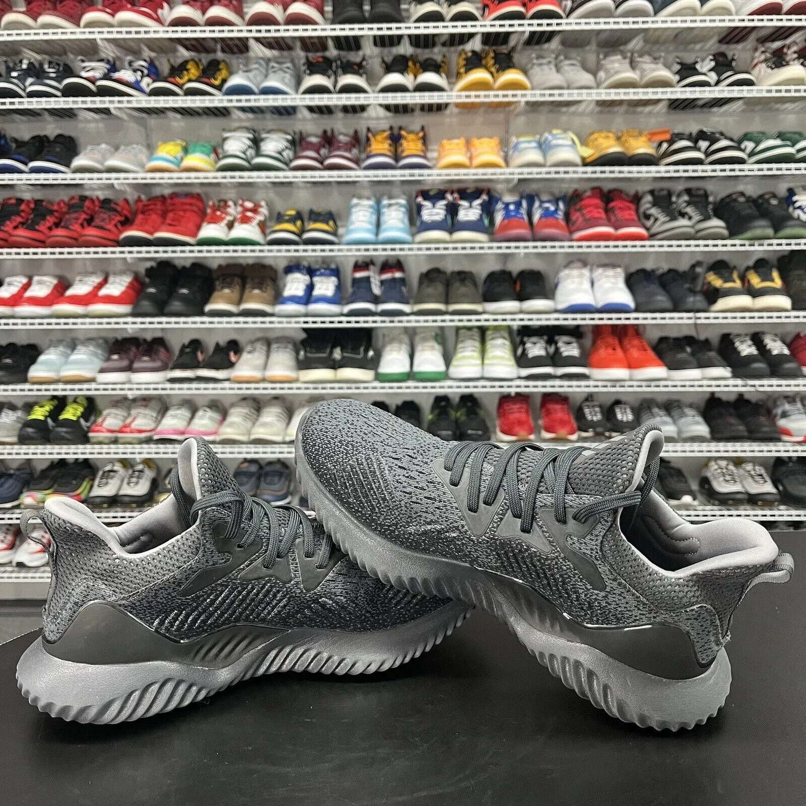 Adidas Mens Alphabounce Beyond Carbon Gray AQ0573 Mens Size 8 No Insoles