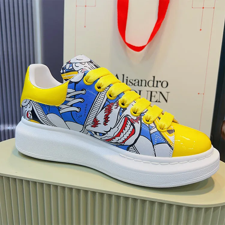 ALEXANDRO MOQUEN GRAFFITI CAMO CHUNKY SOLE UNISEX SNEAKER