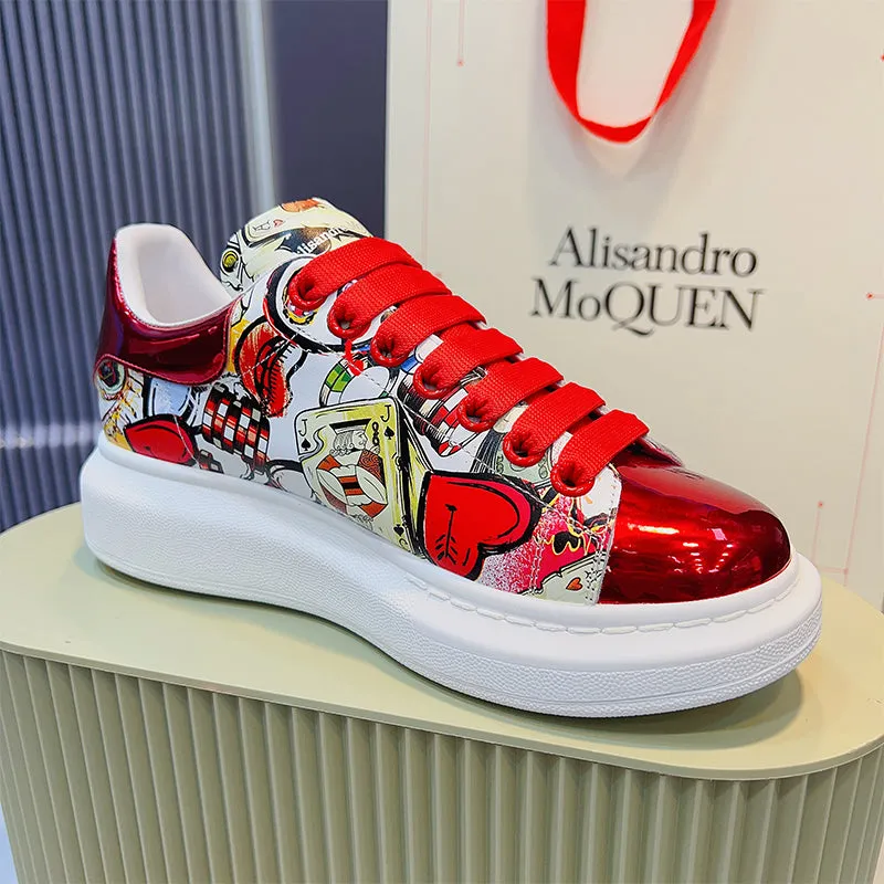 ALEXANDRO MOQUEN GRAFFITI CAMO CHUNKY SOLE UNISEX SNEAKER
