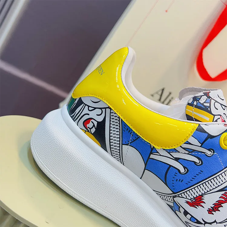 ALEXANDRO MOQUEN GRAFFITI CAMO CHUNKY SOLE UNISEX SNEAKER