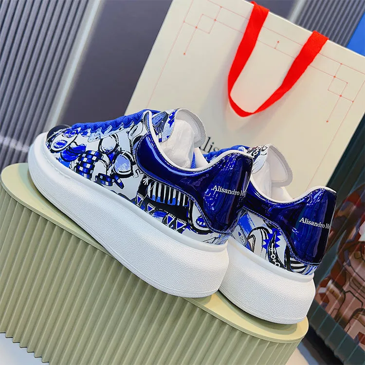 ALEXANDRO MOQUEN GRAFFITI CAMO CHUNKY SOLE UNISEX SNEAKER