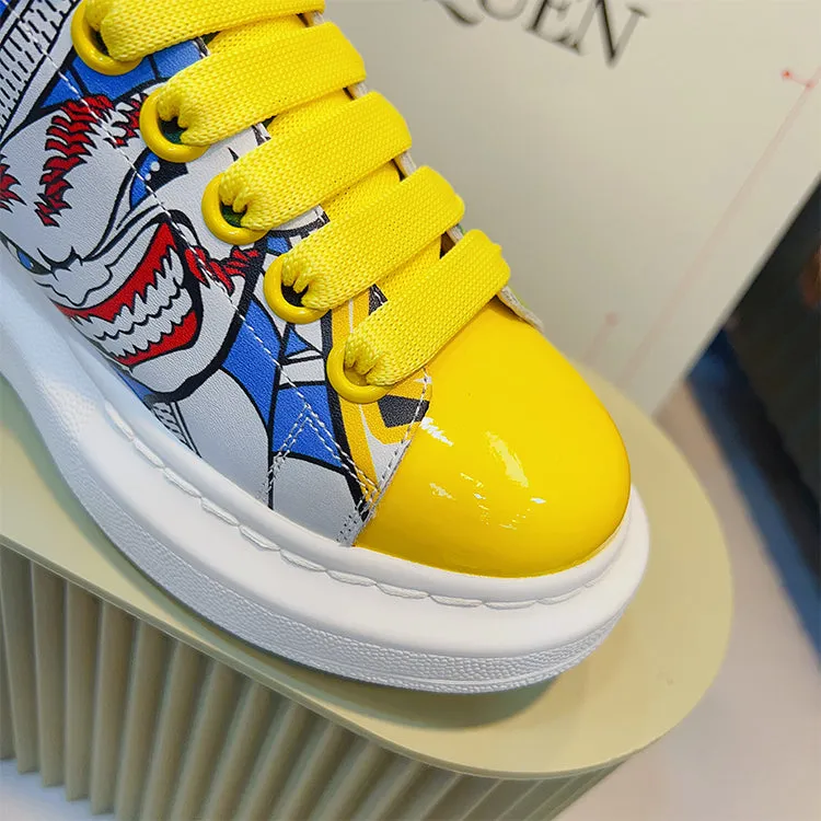 ALEXANDRO MOQUEN GRAFFITI CAMO CHUNKY SOLE UNISEX SNEAKER