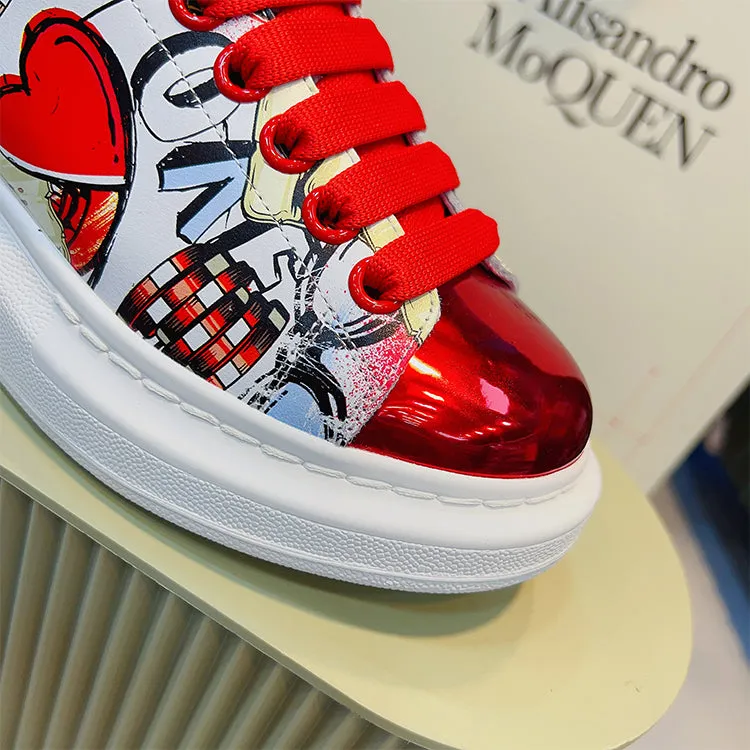 ALEXANDRO MOQUEN GRAFFITI CAMO CHUNKY SOLE UNISEX SNEAKER