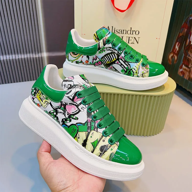 ALEXANDRO MOQUEN GRAFFITI CAMO CHUNKY SOLE UNISEX SNEAKER
