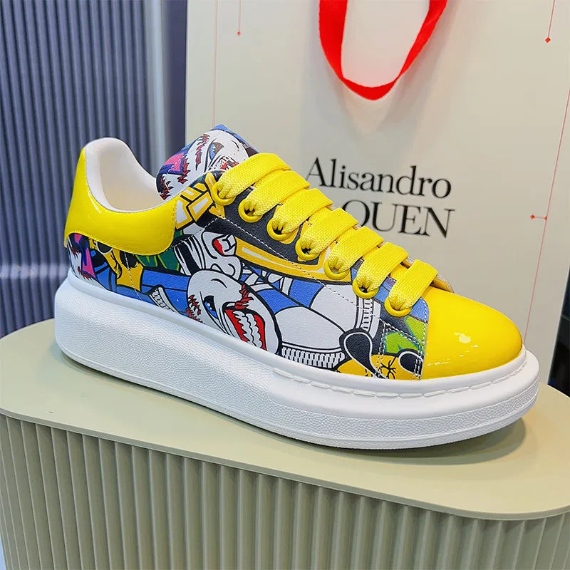 ALEXANDRO MOQUEN GRAFFITI CAMO CHUNKY SOLE UNISEX SNEAKER
