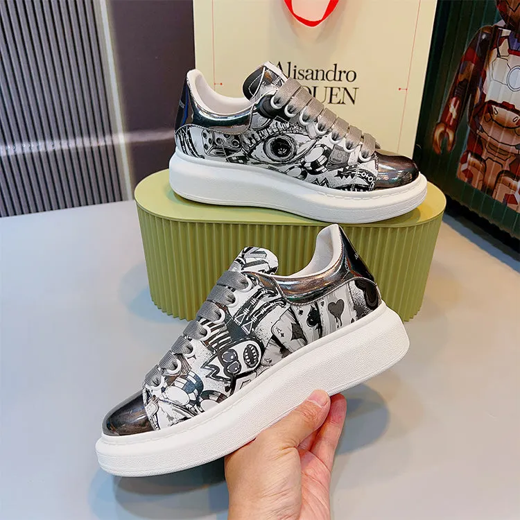 ALEXANDRO MOQUEN GRAFFITI CAMO CHUNKY SOLE UNISEX SNEAKER