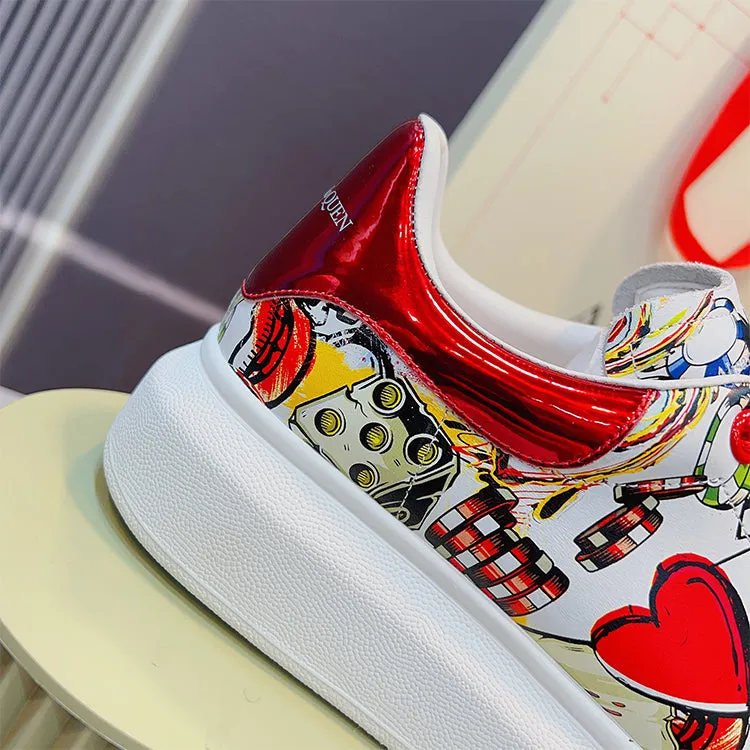 ALEXANDRO MOQUEN GRAFFITI CAMO CHUNKY SOLE UNISEX SNEAKER