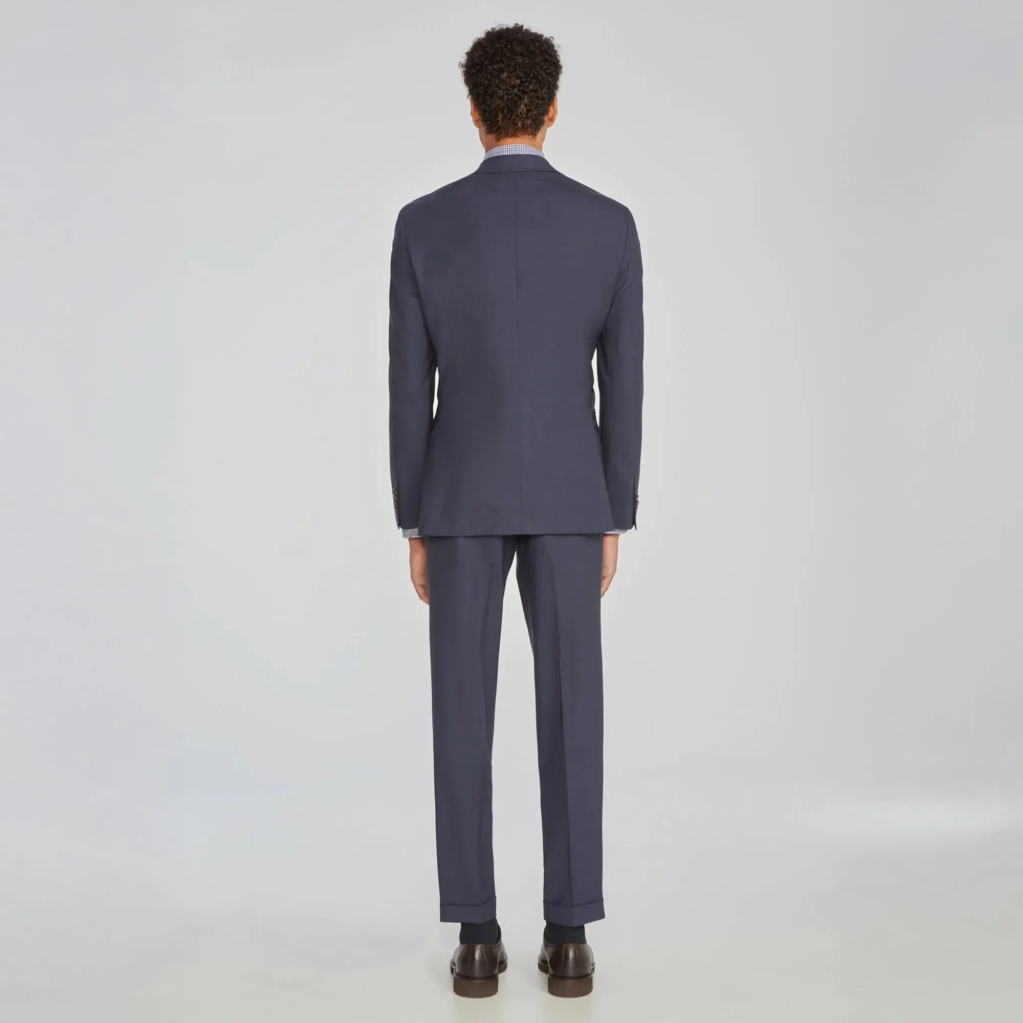 Blue Solid Smart-Twist Wool Stretch Dean Contemporary Fit Suit - Jack Victor