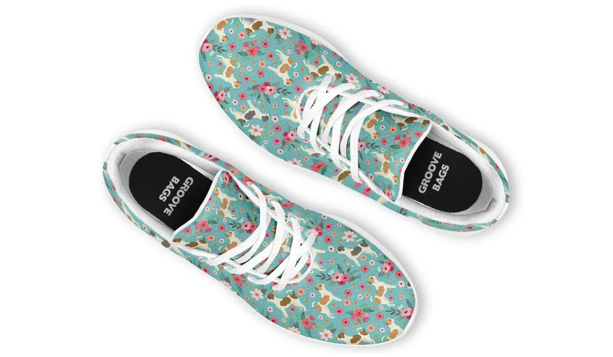 Chihuahua Flower Athletic Sneakers