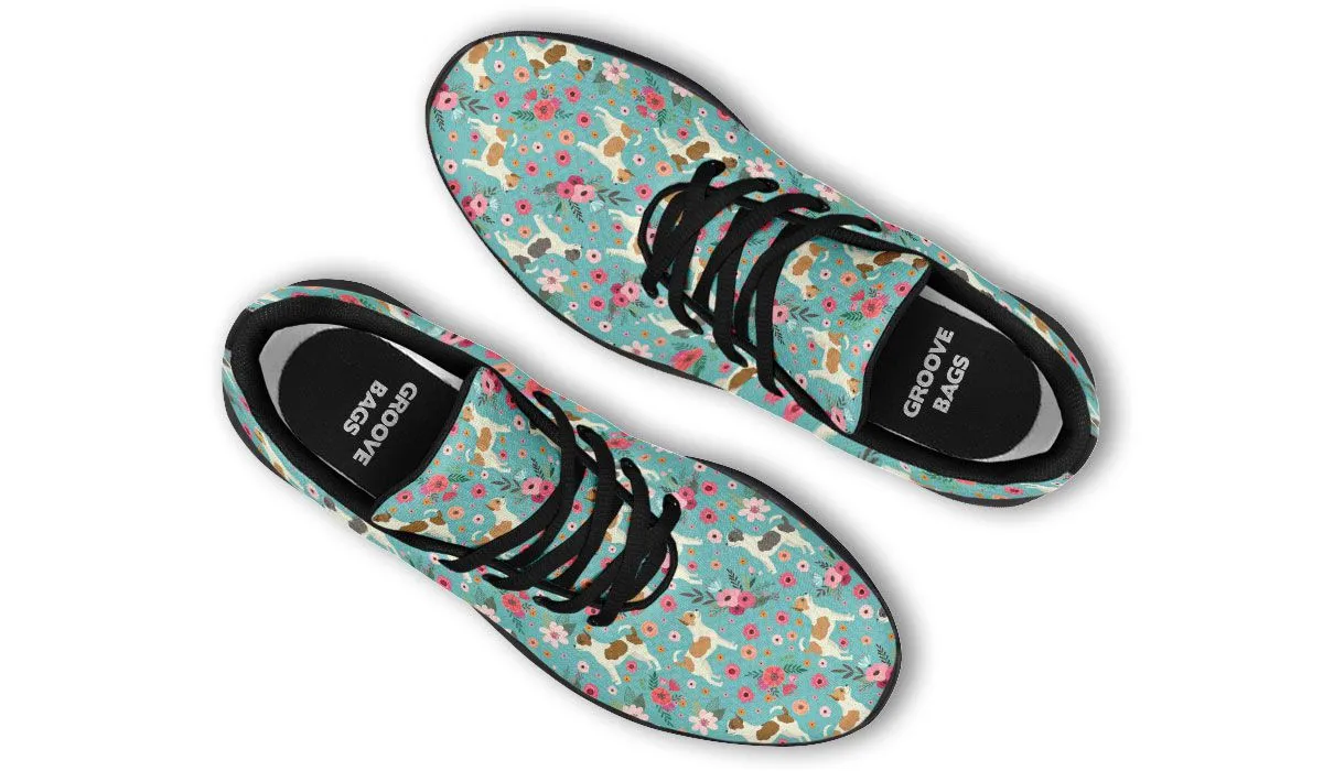 Chihuahua Flower Athletic Sneakers