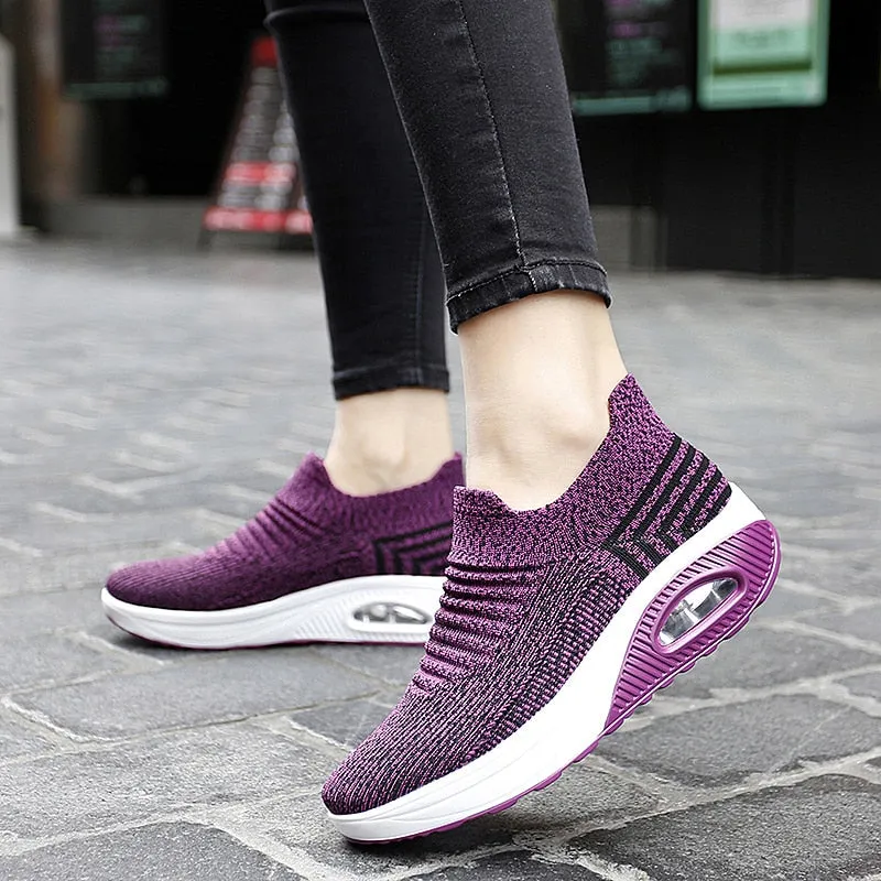 Comelyy Fashion Casual Breathable Mesh Vulcanized Shoes