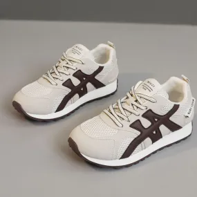Contrast Mesh Round Toe Athletic