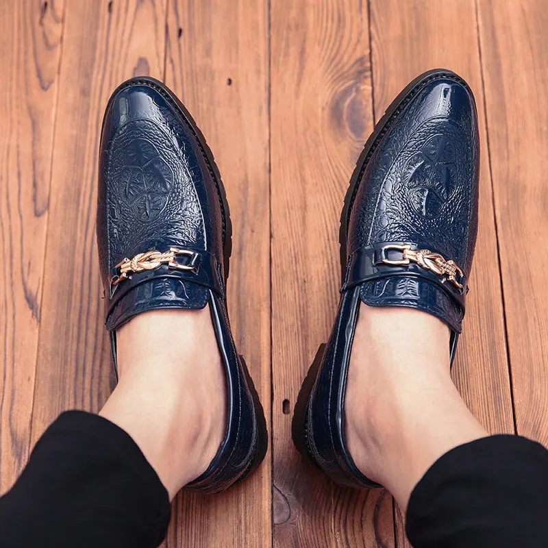 Cross-border plus-size men's shoes Spring 2022 British style retro leather shoes tide shoes trend dress casual overshoes