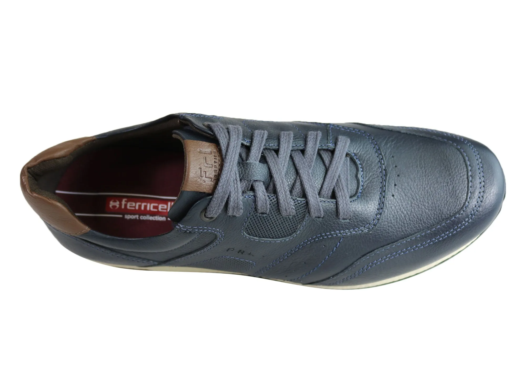 Ferricelli Phil Mens Leather Comfortable Casual Shoes Made In Brazil