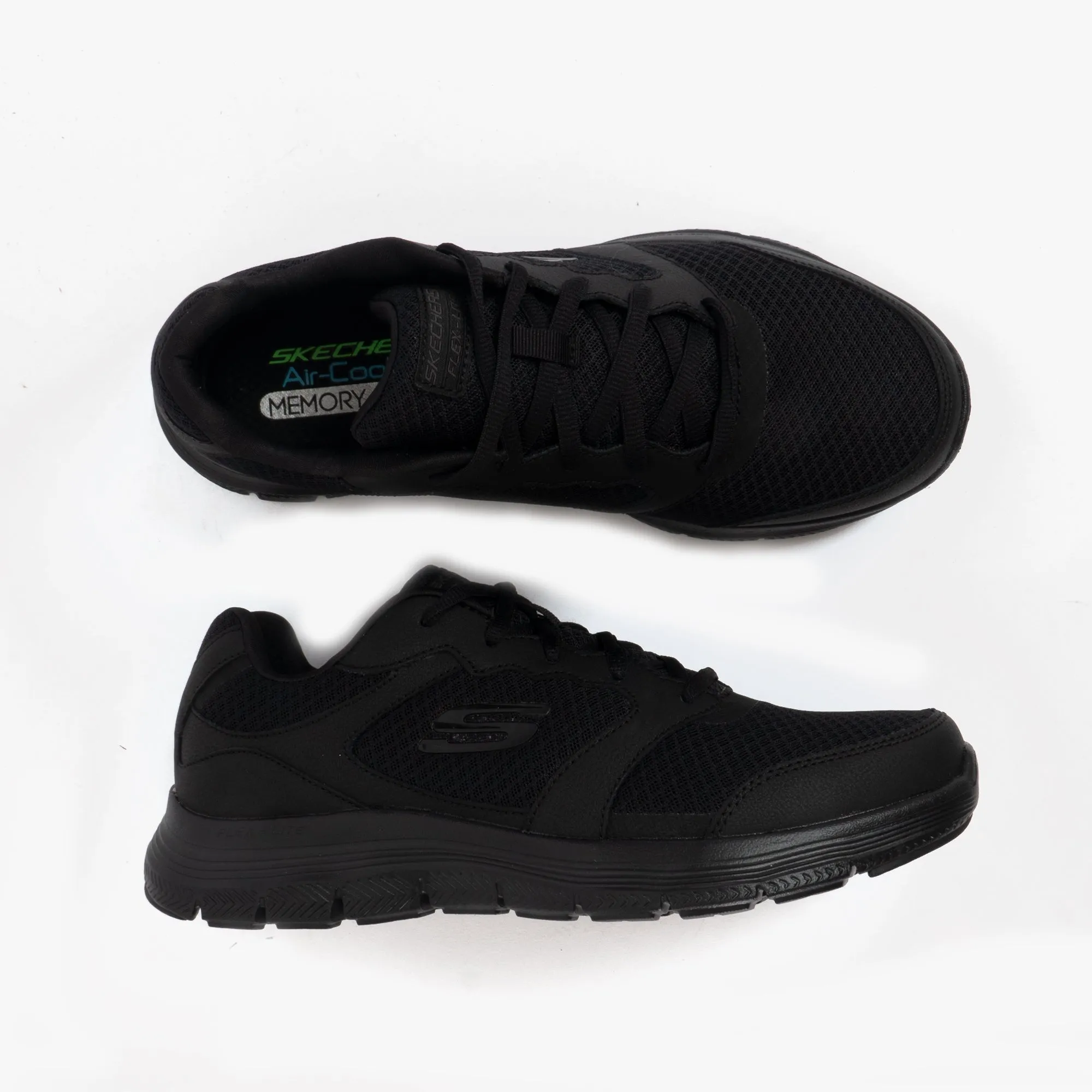 FLEX ADVANTAGE 4.0 Mens Mesh Trainers All Black