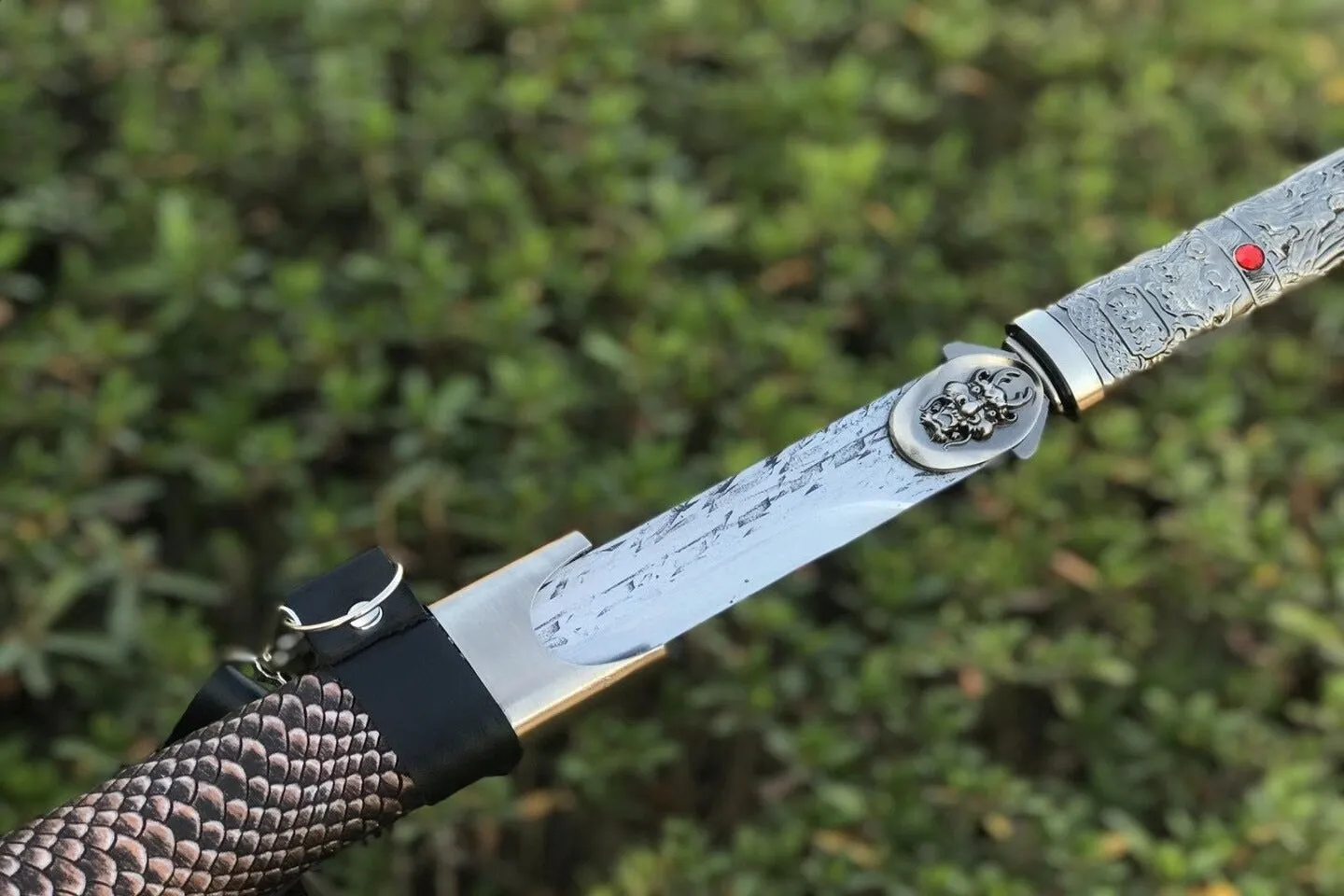Handmade Manganese steel Chinese Sword With Brown Sheath#1386