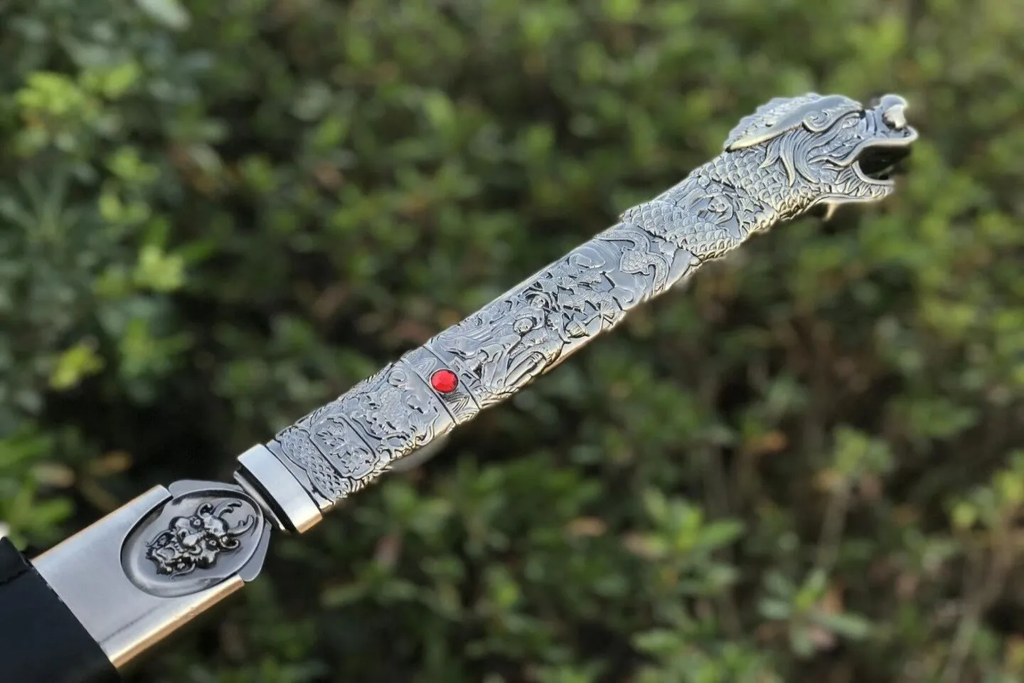 Handmade Manganese steel Chinese Sword With Brown Sheath#1386