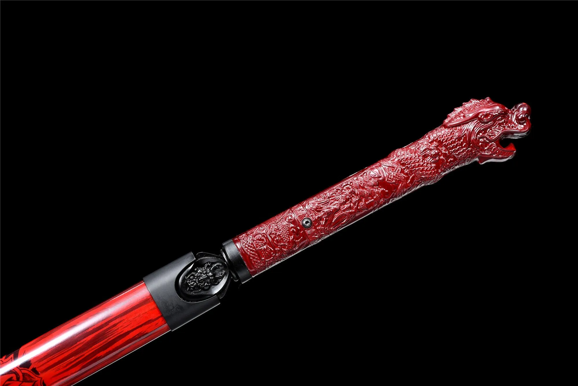 Handmade Manganese steel Chinese Sword With Red Sheath#1342