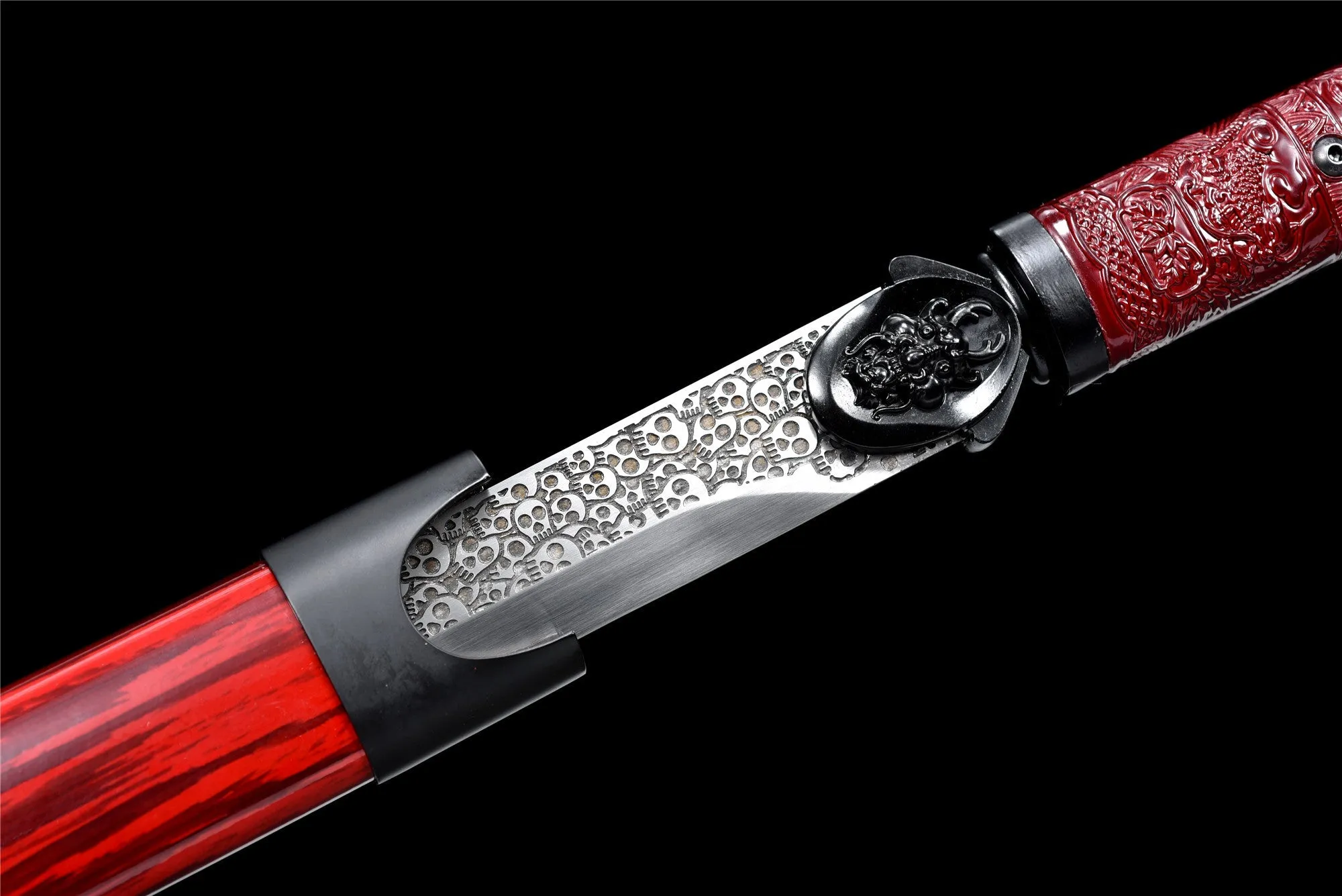Handmade Manganese steel Chinese Sword With Red Sheath#1342