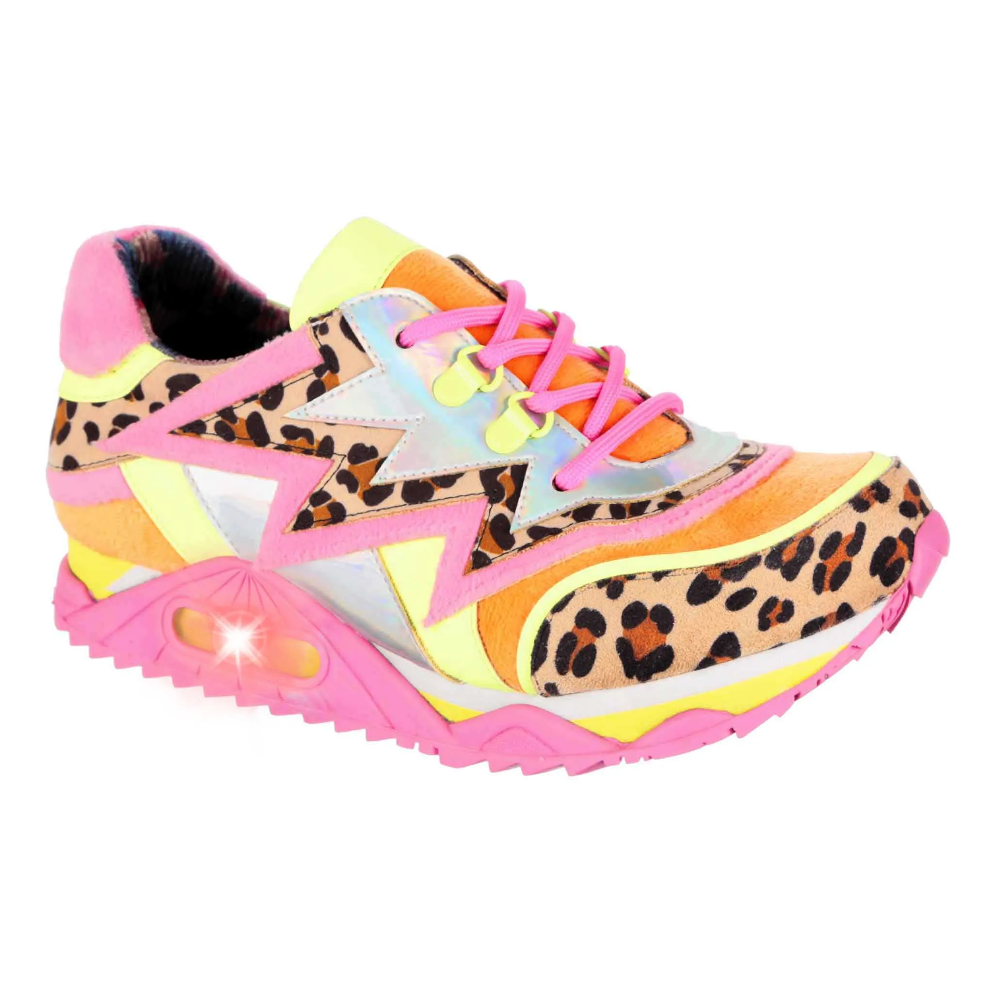 Irregular Choice Womens Jigsaw Jam Trainers - Pink