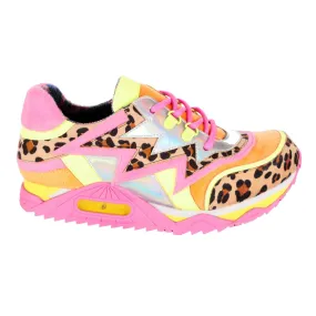 Irregular Choice Womens Jigsaw Jam Trainers - Pink