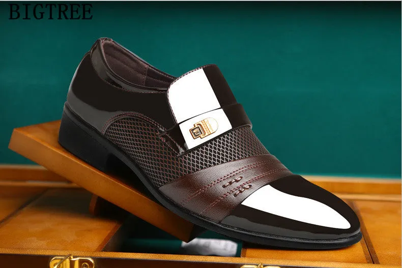 Italian Loafers Men Shoes Wedding Oxford Shoes For Men Formal Shoes
