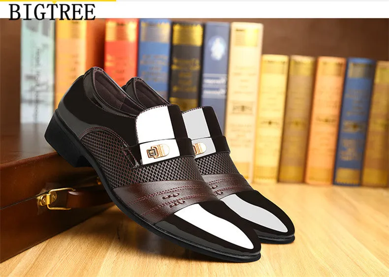 Italian Loafers Men Shoes Wedding Oxford Shoes For Men Formal Shoes