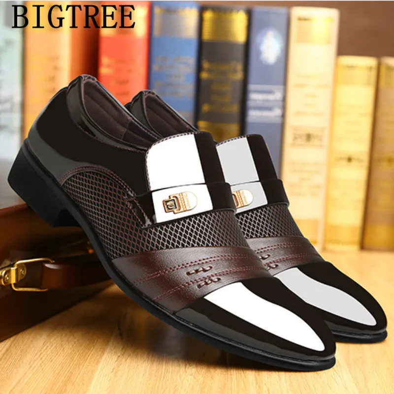 Italian Loafers Men Shoes Wedding Oxford Shoes For Men Formal Shoes