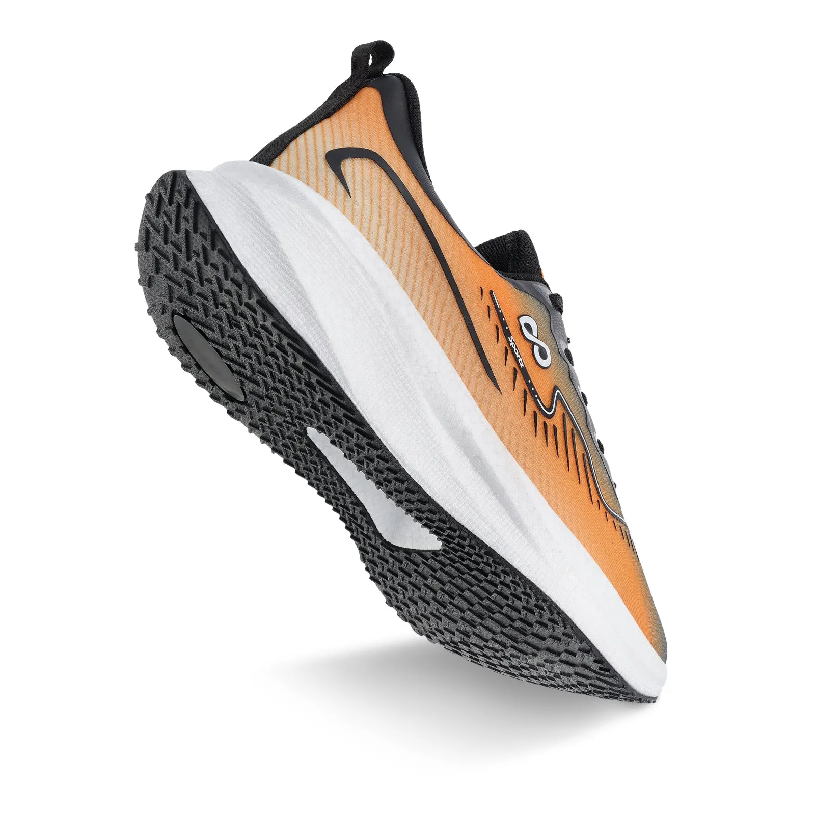 Men's Lace-up Sports Shoe - WS9163 Grey Orange