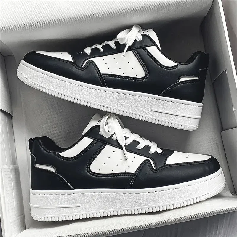 Mens Sneakers – PU Upper, Flat Sole, EVA Insole, Lace-Up