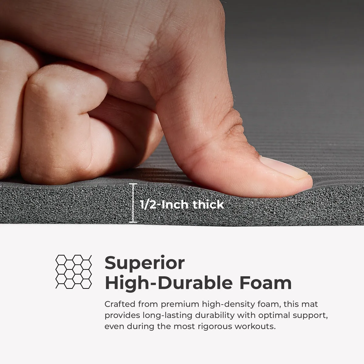 Premium 1/2-Inch Extra Thick Exercise Yoga Mat
