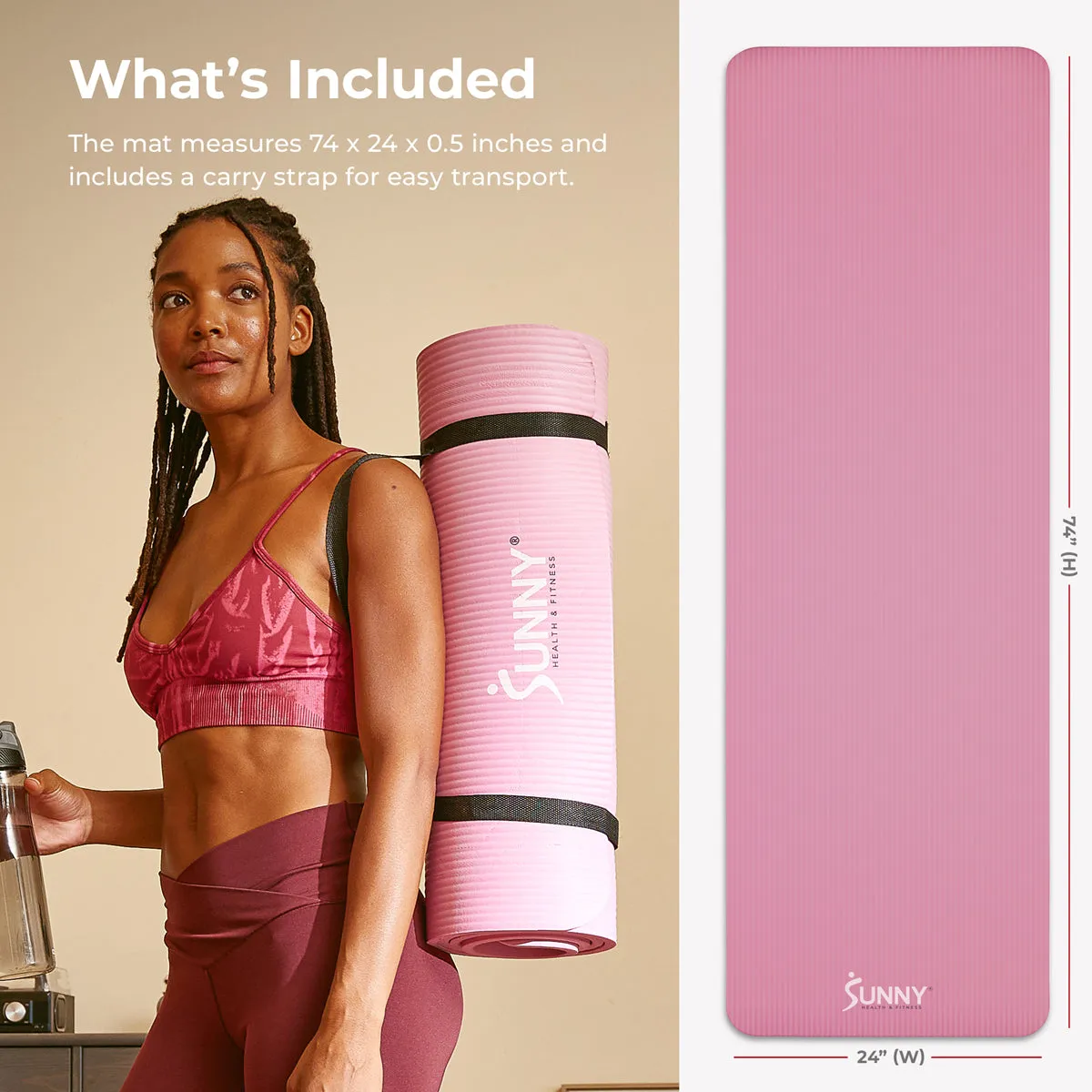 Premium 1/2-Inch Extra Thick Exercise Yoga Mat