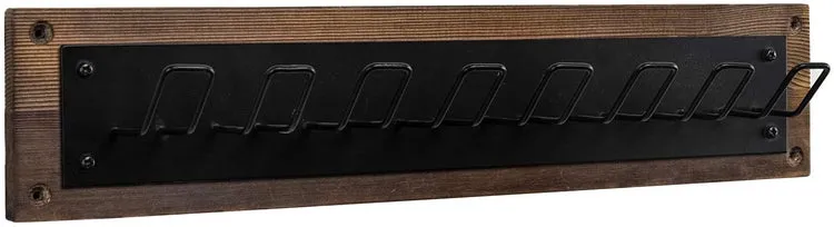 Rustic Metal & Woode Gym Storage Wall Organizer Rack