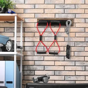 Rustic Metal & Woode Gym Storage Wall Organizer Rack