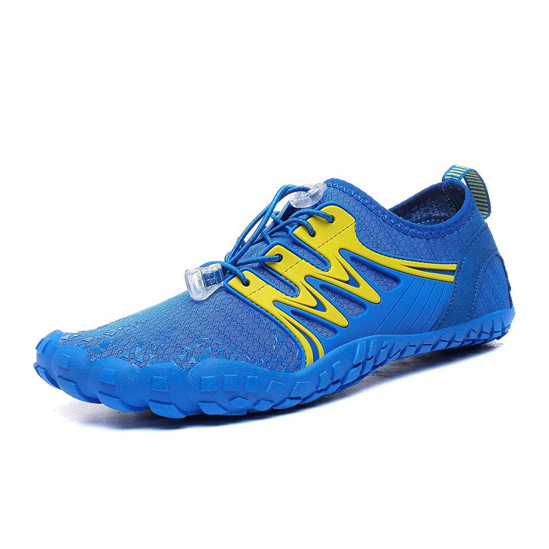 Slip-On Mesh Athletic Sneakers with Elastic Lock Laces