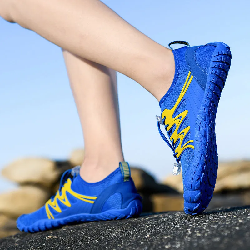 Slip-On Mesh Athletic Sneakers with Elastic Lock Laces