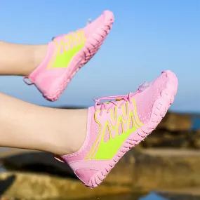 Slip-On Mesh Athletic Sneakers with Elastic Lock Laces