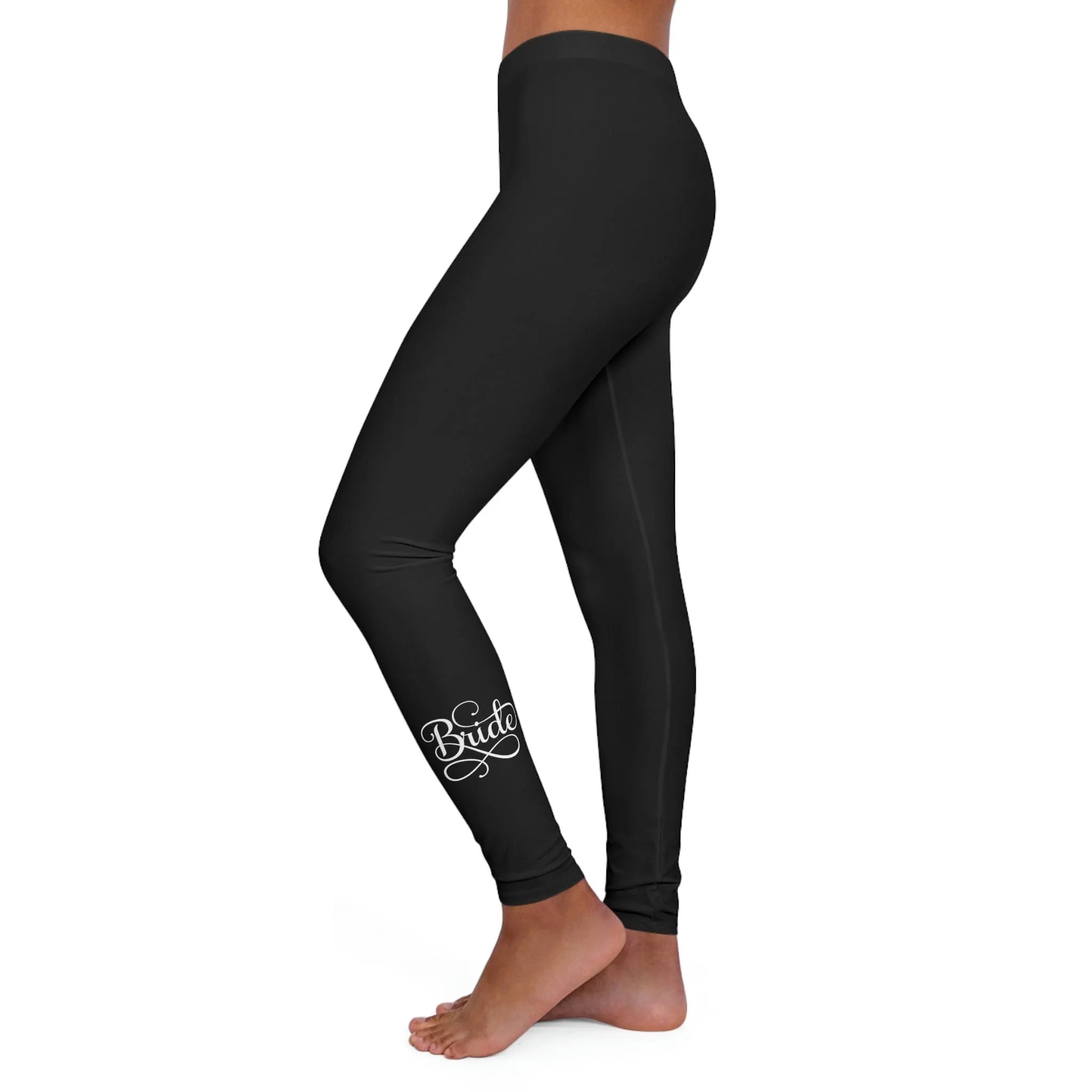 Womens Black Fitness Leggings - Bride Accessories - Wedding