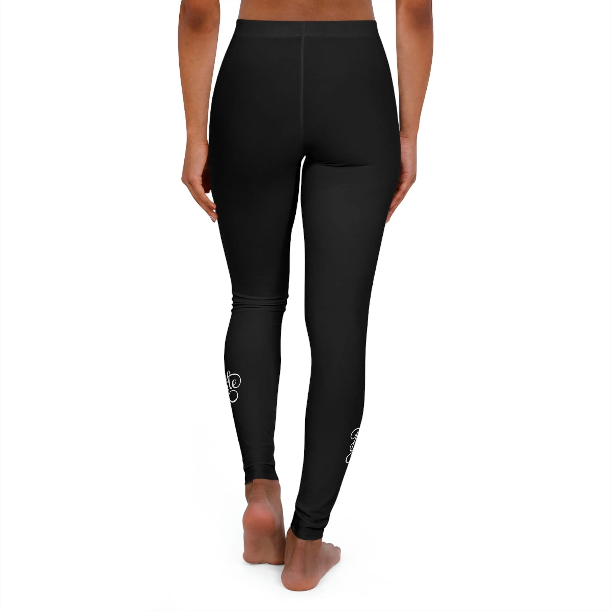 Womens Black Fitness Leggings - Bride Accessories - Wedding
